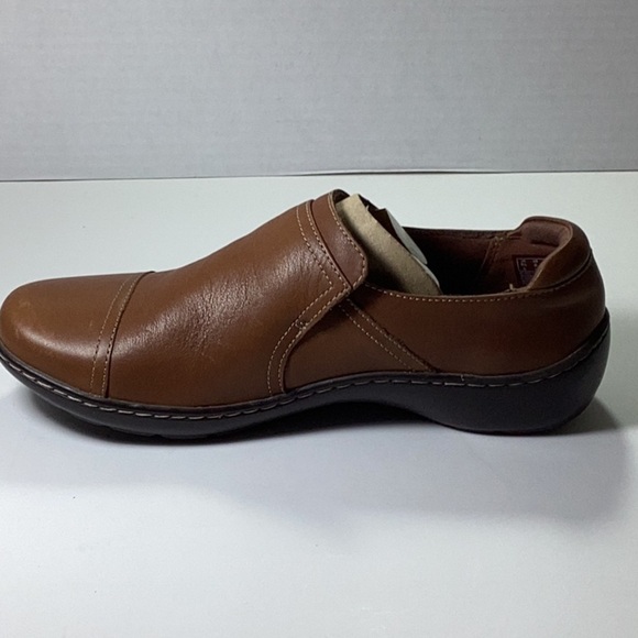 Clarks Brown Leather Loafers - Picture 3 of 5